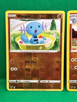 Pokemon Tcg Quagsire 084/185 & Wooper 083/185 Vivid Voltage Reverse Holo - Image 2