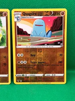 Pokemon Tcg Quagsire 084/185 & Wooper 083/185 Vivid Voltage Reverse Holo - Image 3