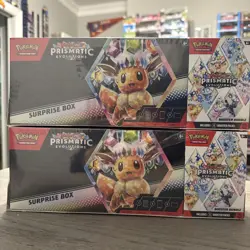 Pokemon Prismatic Evolutions Surprise Box + Booster Bundle - Set of 2 -Sams Club - Image 1