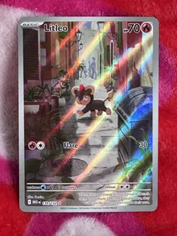 Pokemon TCG Litleo 139/132 Me01 Mega Evolution Illustration Rare Holo 70 HP - Image 1