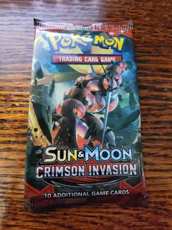 Pokemon Sun & Moon Crimson Invasion Booster Pack TCG Factory Sealed Random Art 820650802492 - Image 1