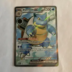 Pokemon Blastoise ex 184/165 EX Ultra Rare Holo Sv: Scarlet & Violet 151 English - Image 1