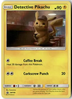 Detective Pikachu, Pokemon SM Promos Promo, SM190 NM - Image 1