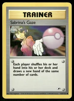 Pokemon Tcg Sabrina's Gaze #125 Pokemon Gym Heroes MP - Image 1
