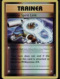 Blastoise Spirit Link Uncommon XY Evolutions 73/108 Tool Reverse Holo Pokemon Ca - Image 1
