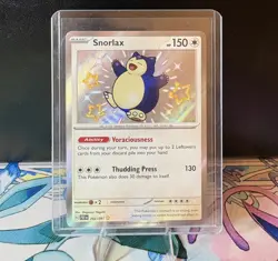 Pokemon TCG SNORLAX 202/091 Shiny Holo Rare - Paldean Fates - Image 1
