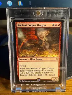Magic the Gathering Card Mint Ancient Copper Dragon Unused Just Pulled 2022 - Image 1
