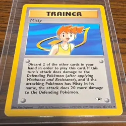 Pokemon Misty Gym Heroes Rare 018/132 English TCG Trainer Card - Image 1