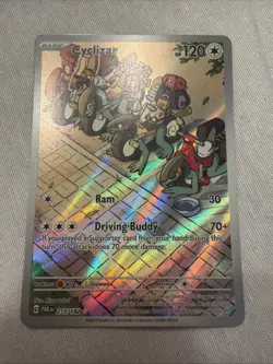 Pokemon TCG Cyclizar 215/182 SV04 Paradox Rift Holo Illustration Rare Card - Image 1