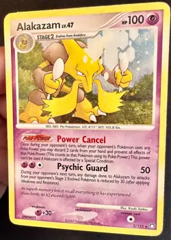 Alakazam 2/123 2007 Mysterious Treasures Pokemon Card Holo Rare - Lp/Mp - Image 3