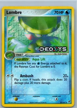 Lombre 33/107 EX Deoxys 2005 Reverse Holo Stamped Pokemon Card TCG - Image 1