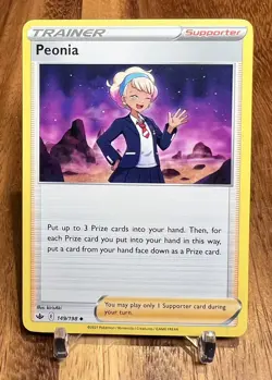 Peonia 149/198 Non Holo Chilling Reign Trainer Pokemon Card NM - Image 1