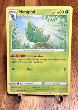 Metapod 002/264 Non Holo Uncommon Fusion Strike Pokemon Card NM - Image 1