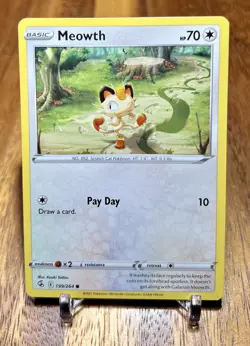 Meowth 199/264 Non Holo Common Fusion Strike Pokemon Card NM - Image 1
