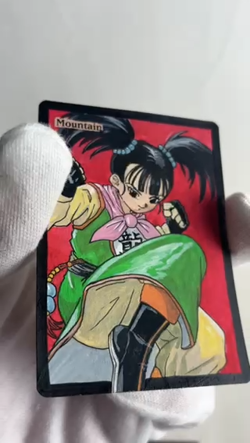 Hand Painted Altered MTG Card,swamp,Dragon Quest III Martial Artist #i2 - Image 2