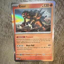 Pokemon Entei Awakening Legends Holo Rare Basic 80 HP Japanese Card - Image 1