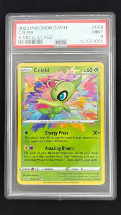 Celebi 009/185 - Vivid Voltage - Graded PSA 9 MINT Amazing Rare Pokemon Card - Image 1