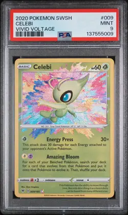 Celebi 009/185 - Vivid Voltage - Graded PSA 9 MINT Amazing Rare Pokemon Card - Image 3