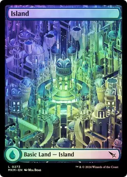 Island FOIL FULL ART - 0273 - Basic Land - Murders at Karlov Manor MKM MTG - Image 1