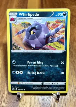 Whirlipede 106/198 Non Holo Uncommon Chilling Reign Pokemon Card NM - Image 1