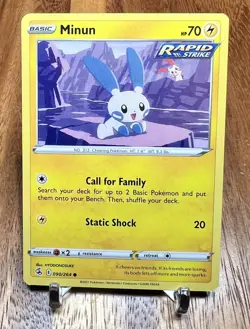 Minun 090/264 Non Holo Common Fusion Strike Pokemon Card NM - Image 1