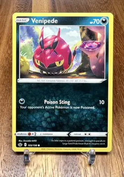 Venipede 105/198 Non Holo Common Chilling Reign Pokemon Card NM - Image 1