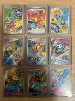 Pokemon 2026 First Partner Illustration Collection Series 1 Promos Set 9 Cards - Image 1