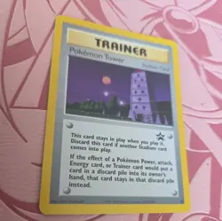 Vintage WOTC Pokemon Card | Pokemon Tower #42 | Black Star Promo Trainer NM/VLP - Image 2