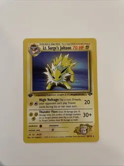 Pokemon Card Lt. Surge's Jolteon 28/132 Gym Challenge 1st Edition Rare - Image 1