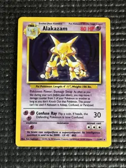 Alakazam Pokemon TCG Base Set Holo Rare Unlimited 1/102 #1 - Image 1