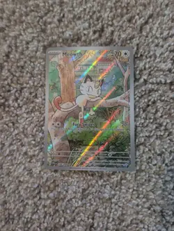 Pokemon TCG Phantasmal Flames Meowth 106/094 Illustration Rare R - Image 1
