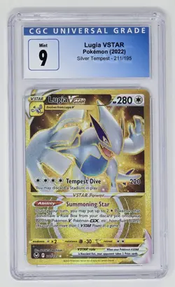 Lugis Vstar (211/195) CGC 9 Pokemon Secret Rare Sword & Shield: Silver Tempest - Image 1