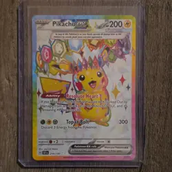 Pokemon Pikachu Ex 219/191 Sv08: Surging Sparks Ultra Rare Full Art Holo 200 HP - Image 1