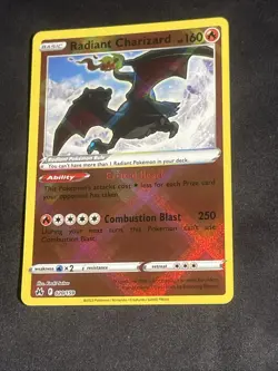 TCG Pokemon Radiant Charizard 020/159 Crown Zenith Radiant Rare Holo NM/M - Image 2
