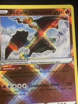 TCG Pokemon Radiant Charizard 020/159 Crown Zenith Radiant Rare Holo NM/M - Image 5