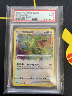 2020 POKEMON SWORD & SHIELD VIVID VOLTAGE #138 RAYQUAZA PSA 9 - Image 1
