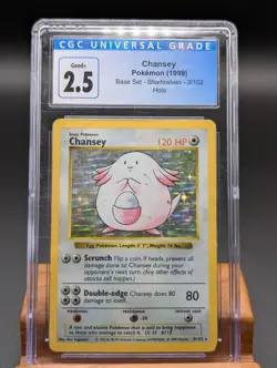 1999 Pokemon Base Set Chansey Holo #3 Shadowless CGC 2.5 - Image 1