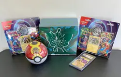 Sealed Pokemon Lot Twilight ETB, 2x Mega Evolution & Flames Blister Packs & More - Image 1