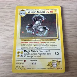 Pokemon TCG Lt. Surge's Magneton Holo Gym Heroes 8/132 - Image 1