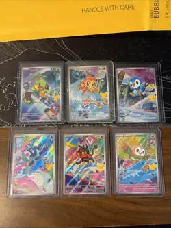 Pokemon TCG First Partner Illustration Collection Series 1 Gen 4 And Gen 7 Set - Image 1