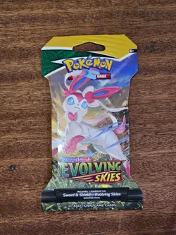 Pokemon Sword & Shield Evolving Skies Sylveon Sleeved Booster Pack - Sealed! - Image 1