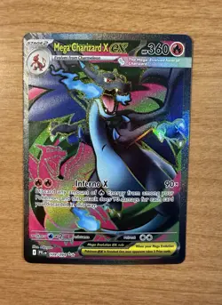 Mega Charizard X ex 109/094 Pokemon Mega Evolution Phantasmal Flames Ultra Rare - Image 1