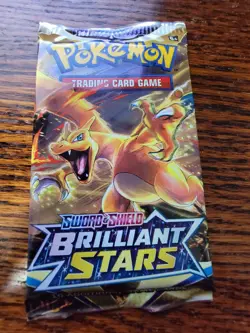 Nintendo Pokemon TCG Sword & Shield Brilliant Stars Booster Pack - Random Art 820650809965 - Image 1