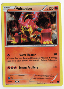 Volcanion 25/114 Cracked Ice Holo Pokemon Card - Image 1