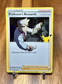 Professor's Research 023/025 Holo Celebrations Pokemon 25th Anniversary Card NM - Image 1