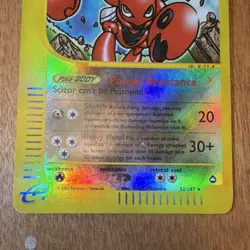 Pokemon Scizor Aquapolis Reverse Holo Rare English Card 80 HP 032/147 2002 - Image 3