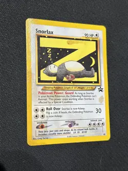 Snorlax 49/53 Wotc Promo Pokemon Card 90 HP English Basic Regular *damaged* - Image 1