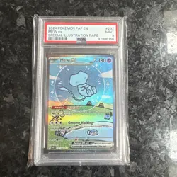 Pokemon Mew EX TCG Card 232/091 Paldean Fates Sir PSA 9 'Bubble Mew' - Image 3