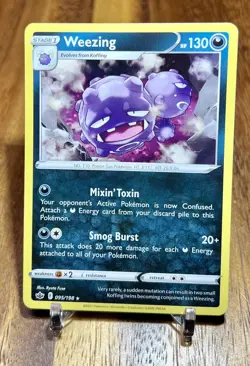 Weezing 095/198 Non Holo Chilling Reign Pokemon Card NM - Image 1