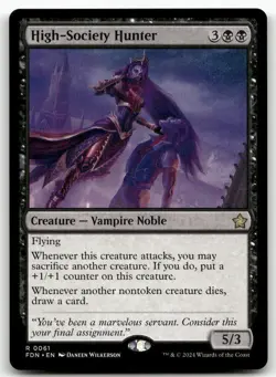 High-Society Hunter MTG Foundations 61 Rare NM - Image 1